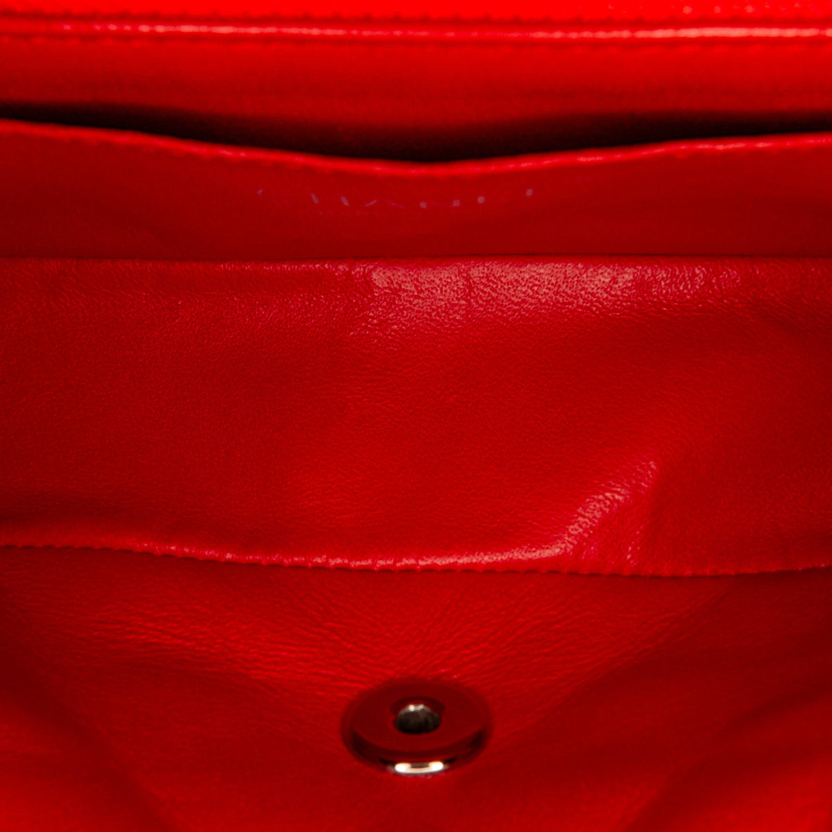Chanel New Mini Rectangular Classic Lambskin Single Flap Red
