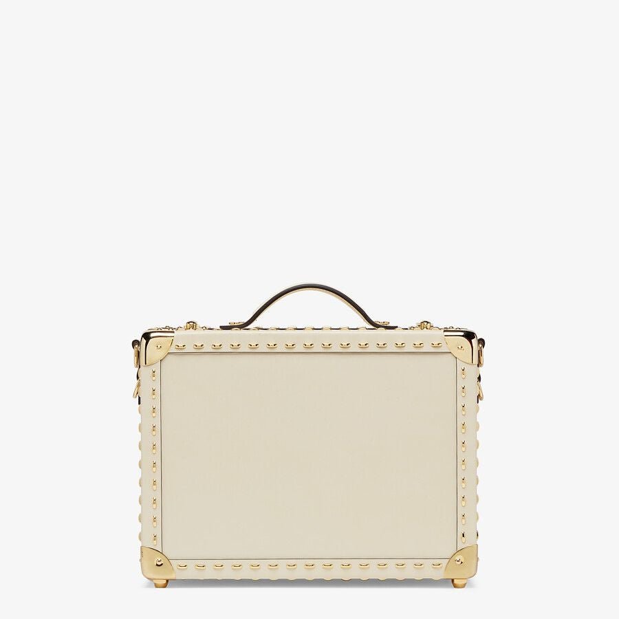 Fendi Small White Leather Suitcase