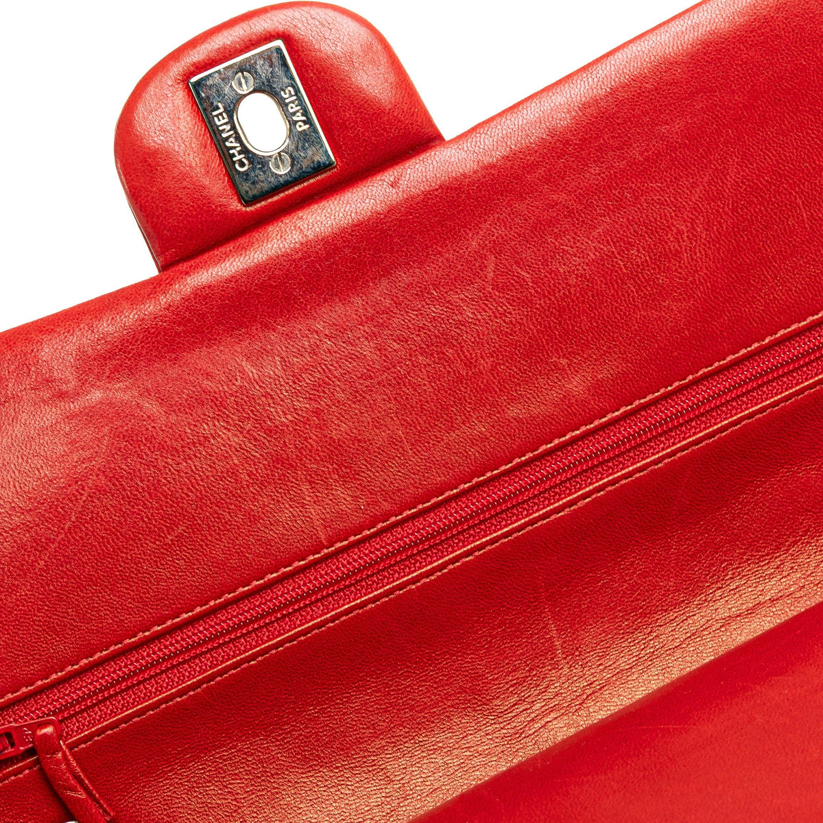 Chanel Medium Classic Lambskin Double Flap Red