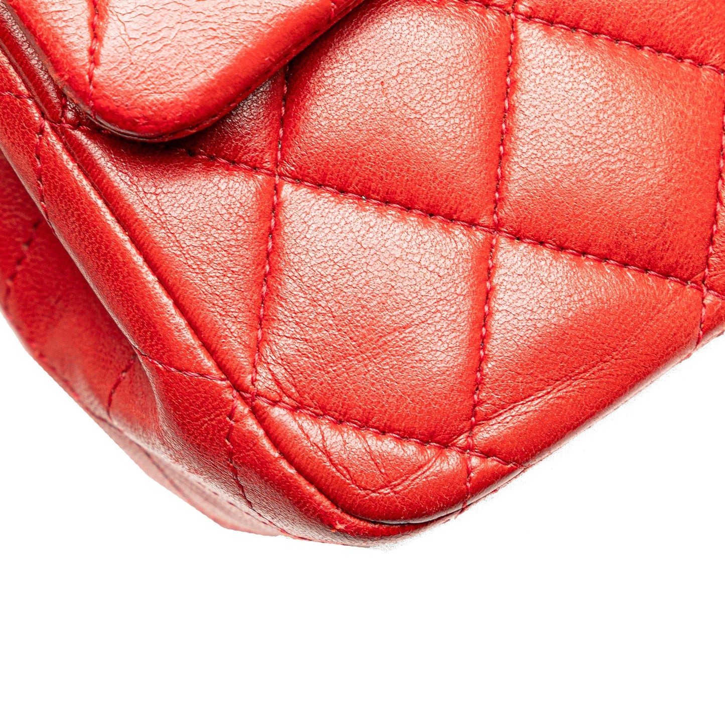 Chanel Medium Classic Lambskin Double Flap Red