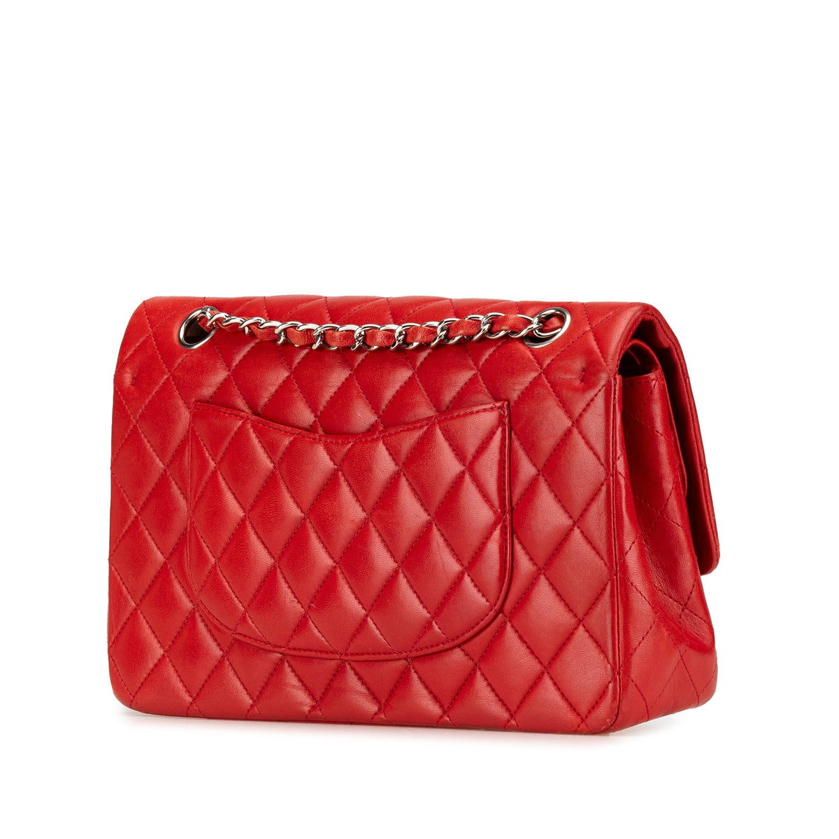Chanel Medium Classic Lambskin Double Flap Red