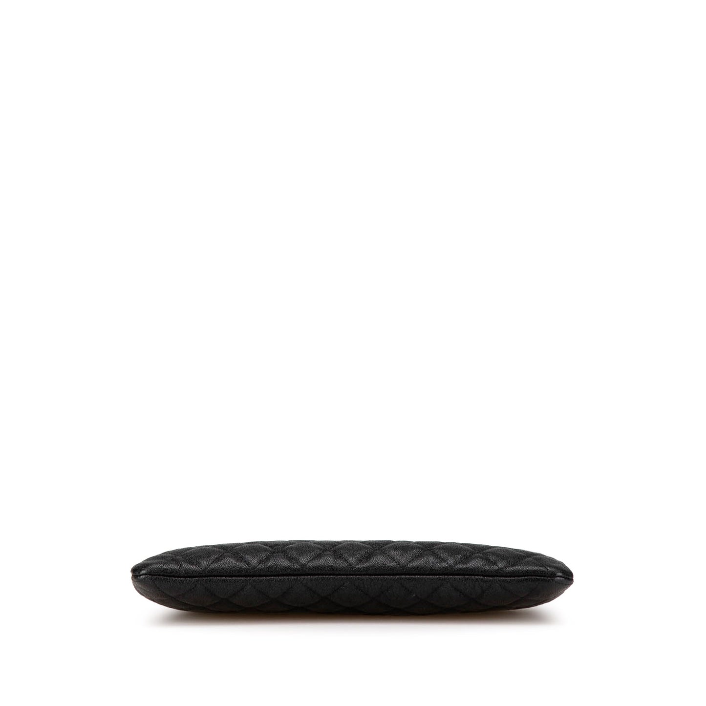 Chanel Medium Quilted Caviar Boy O Case Clutch Black
