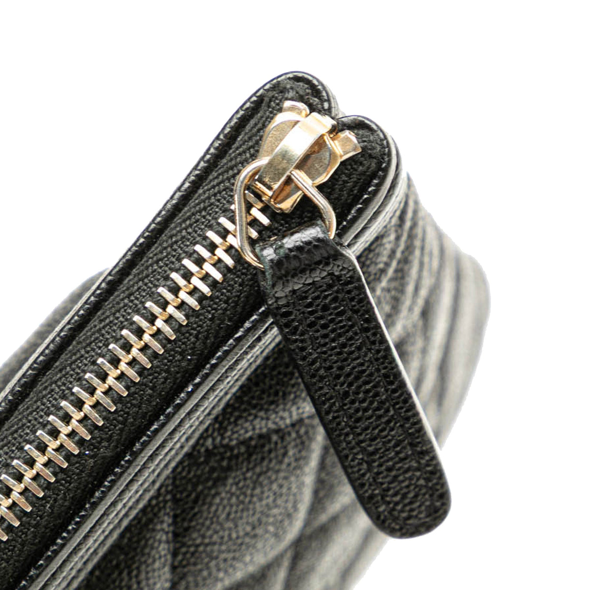 Chanel Medium Quilted Caviar Boy O Case Clutch Black