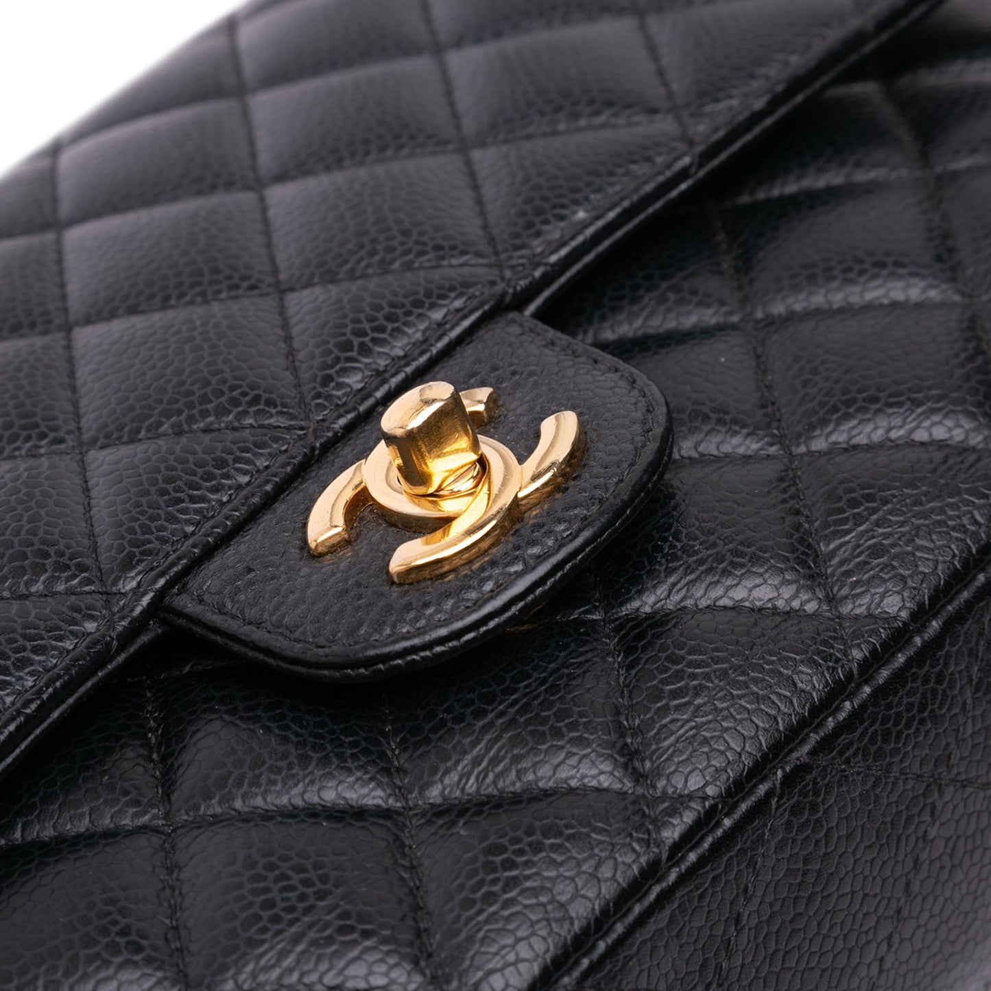 Chanel Medium Classic Caviar Double Flap Black