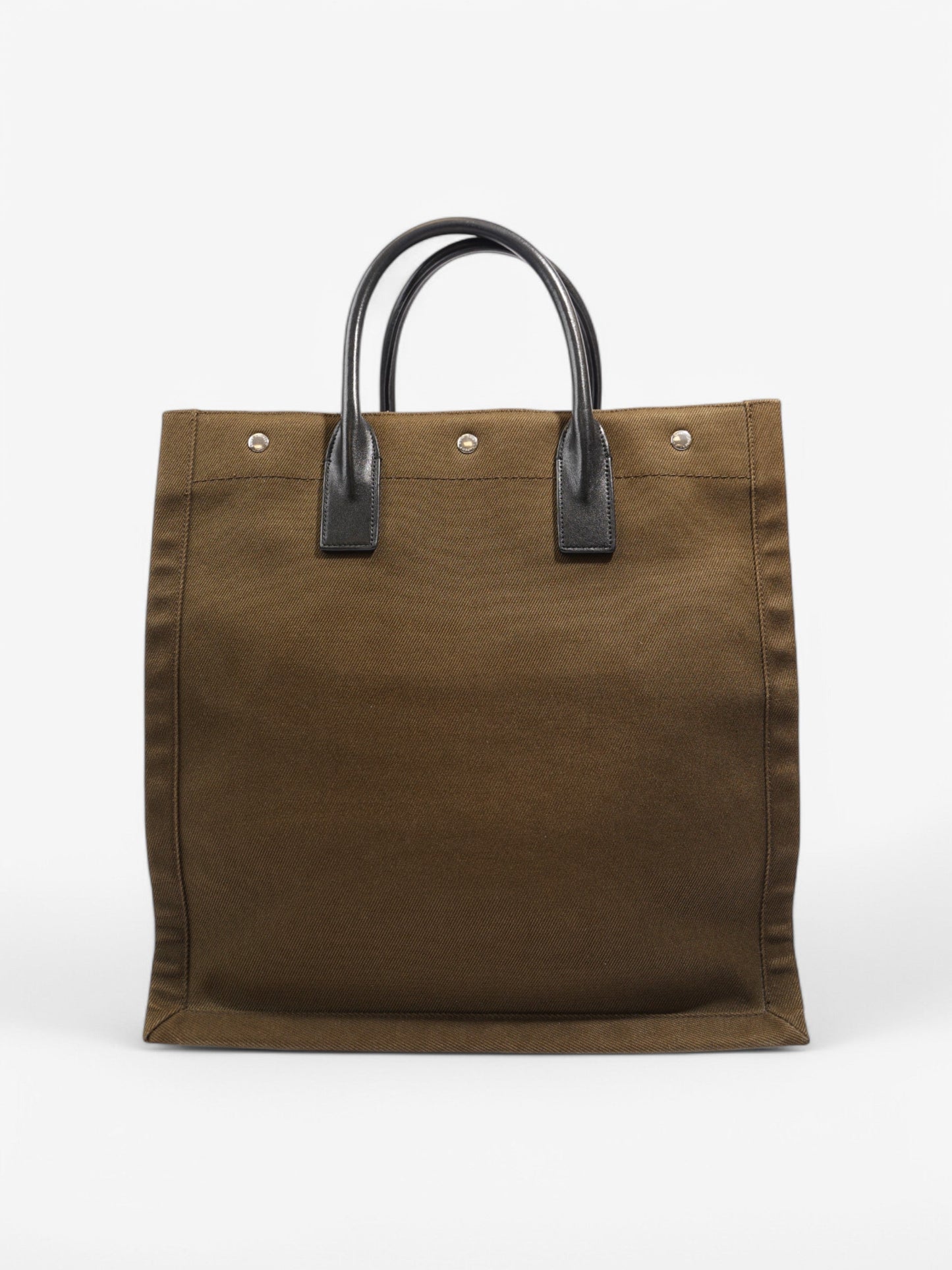 Saint Laurent Rive Gauche Tote Khaki / Black Canvas