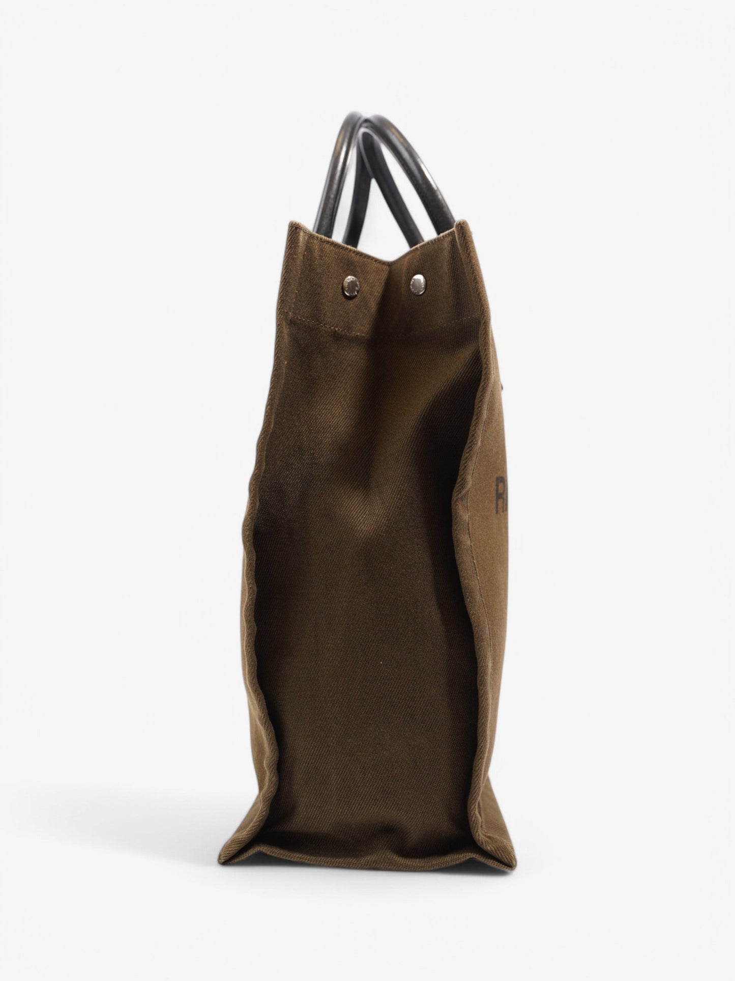 Saint Laurent Rive Gauche Tote Khaki / Black Canvas