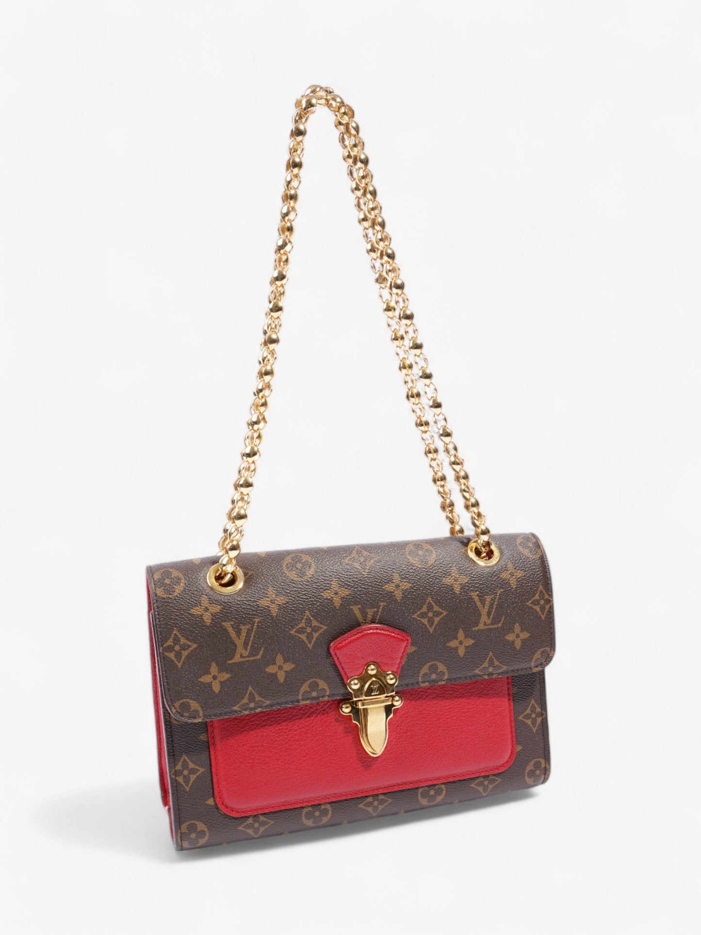 Louis Vuitton Victoire  Monogram / Red Coated Canvas