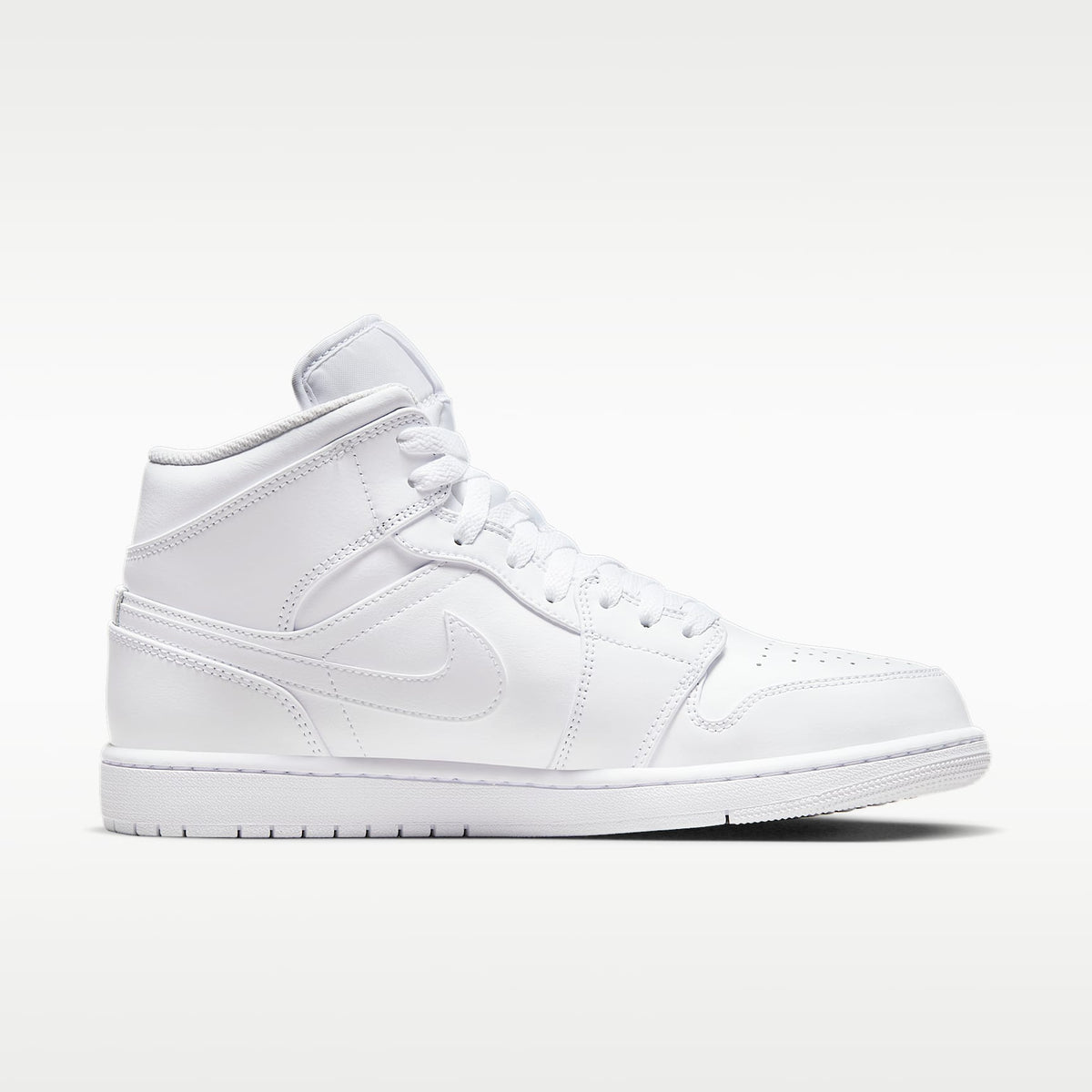 Air Jordan 1 Mid - White/White/White
