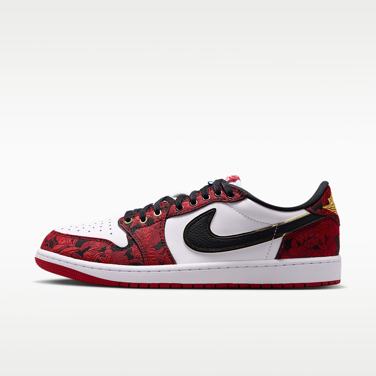 Air Jordan 1 Retro Low OG - Black/Summit White/Laser Fuchsia/Varsity Red