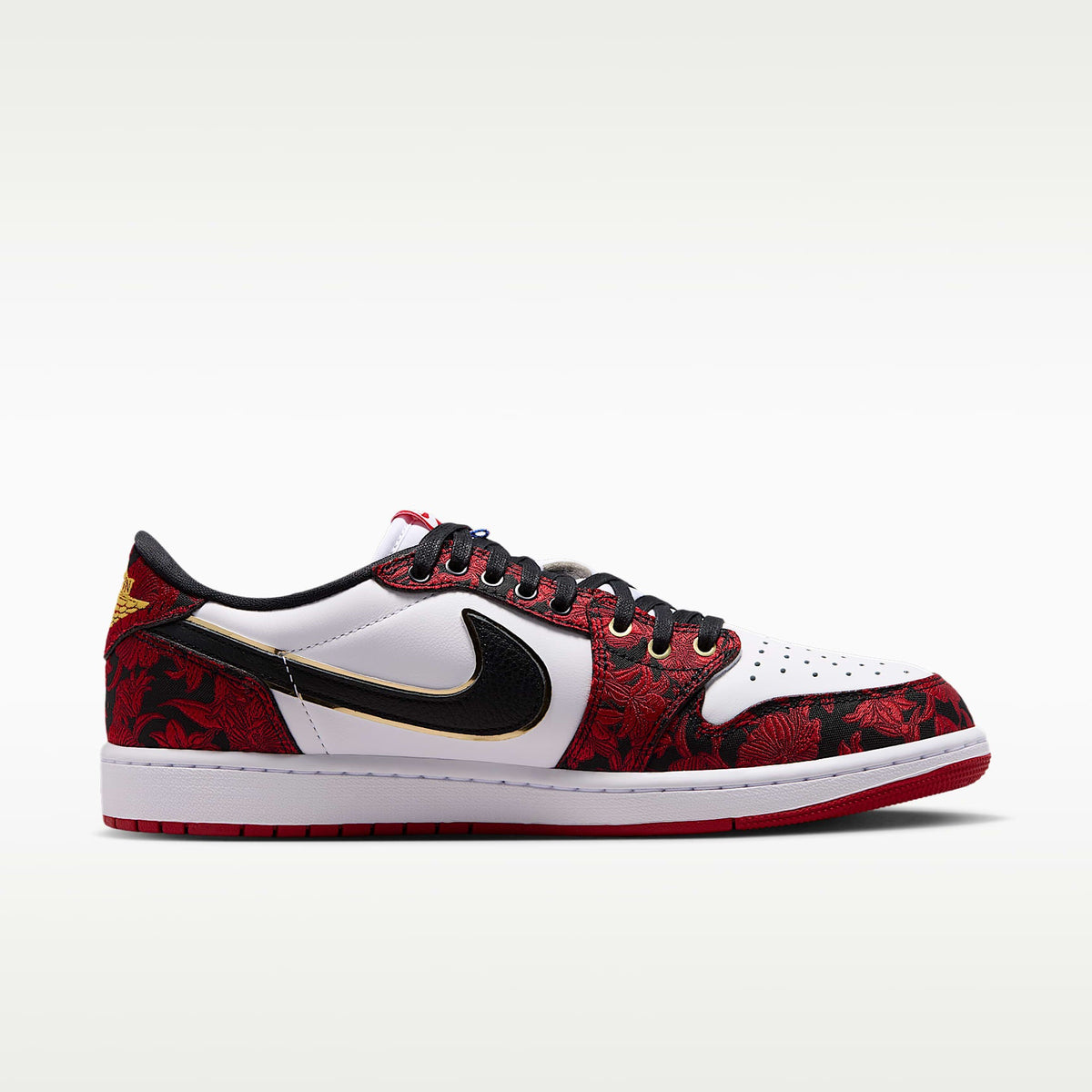 Air Jordan 1 Retro Low OG - Black/Summit White/Laser Fuchsia/Varsity Red