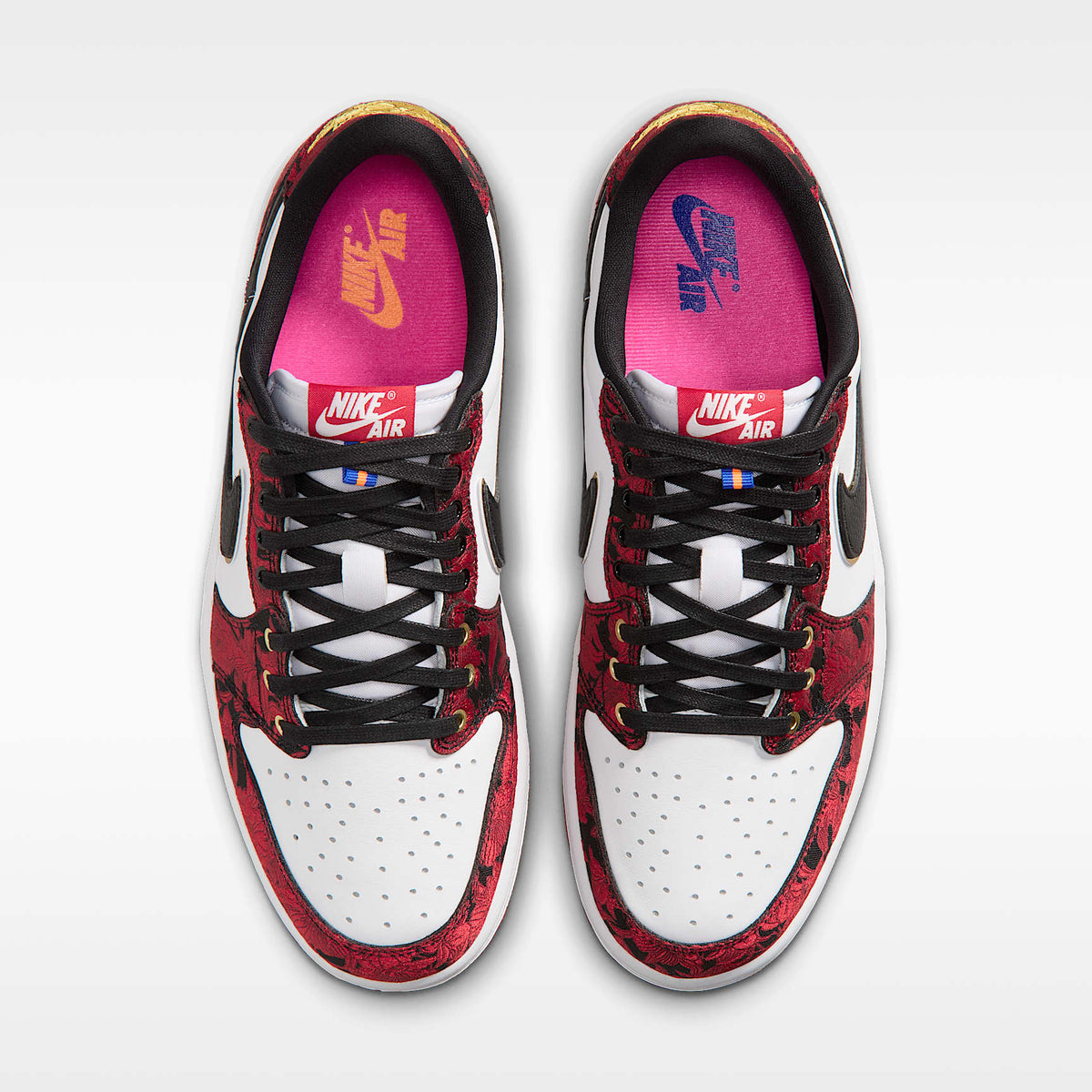 Air Jordan 1 Retro Low OG - Black/Summit White/Laser Fuchsia/Varsity Red