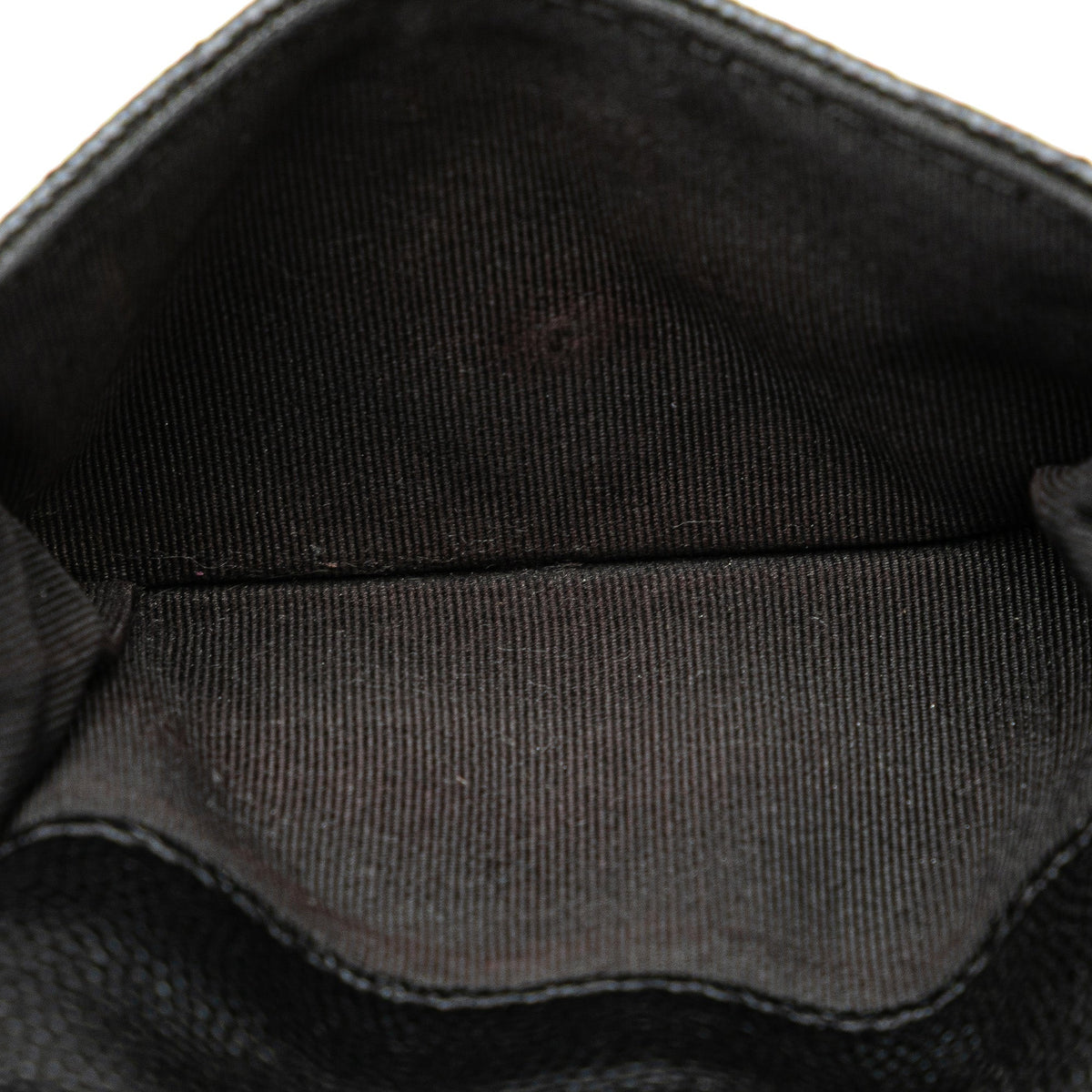 Chanel CC Quilted Caviar Trifold Wallet Black