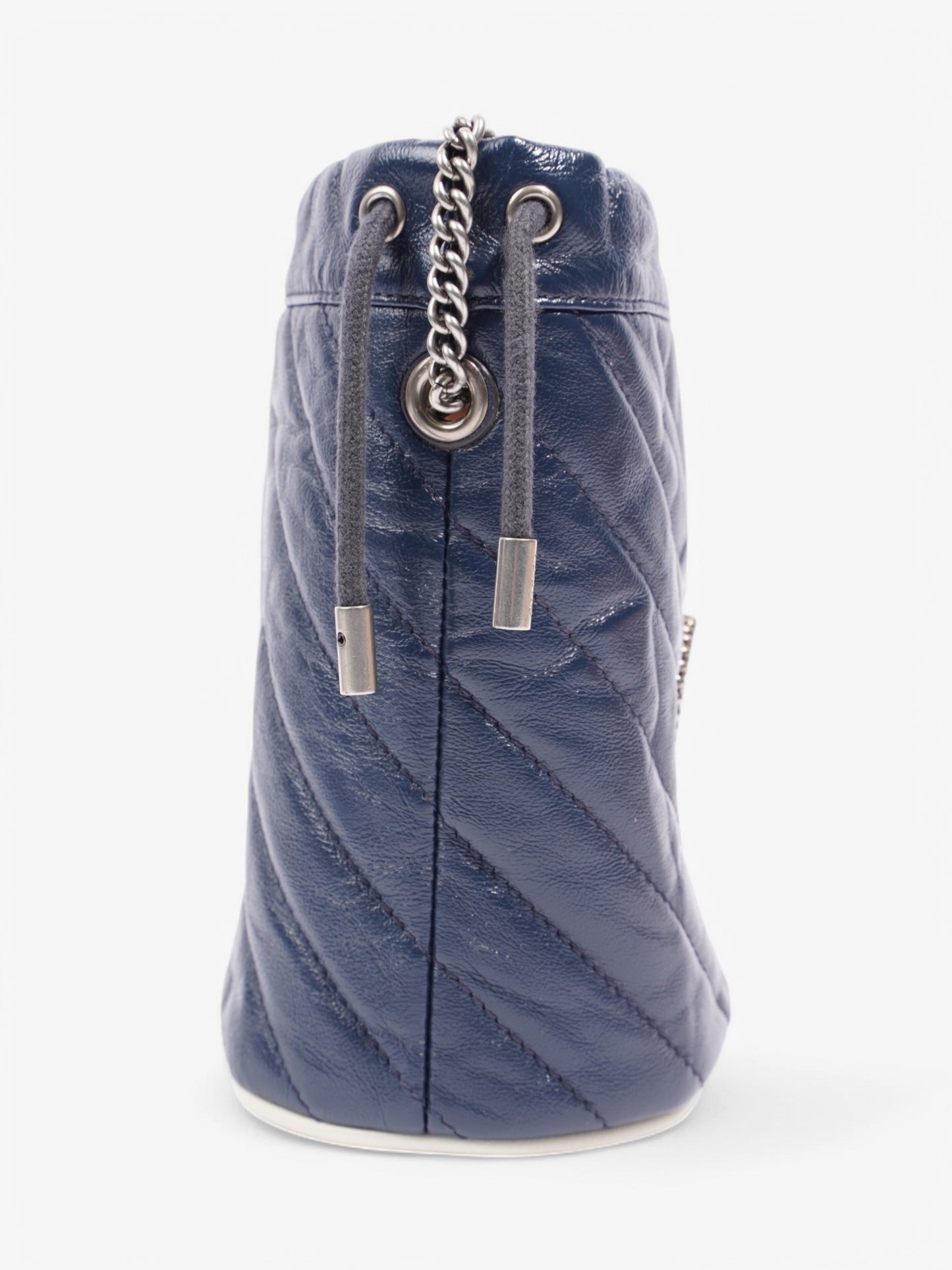 Gucci Marmont Drawstring Shoulder Bag Navy Leather