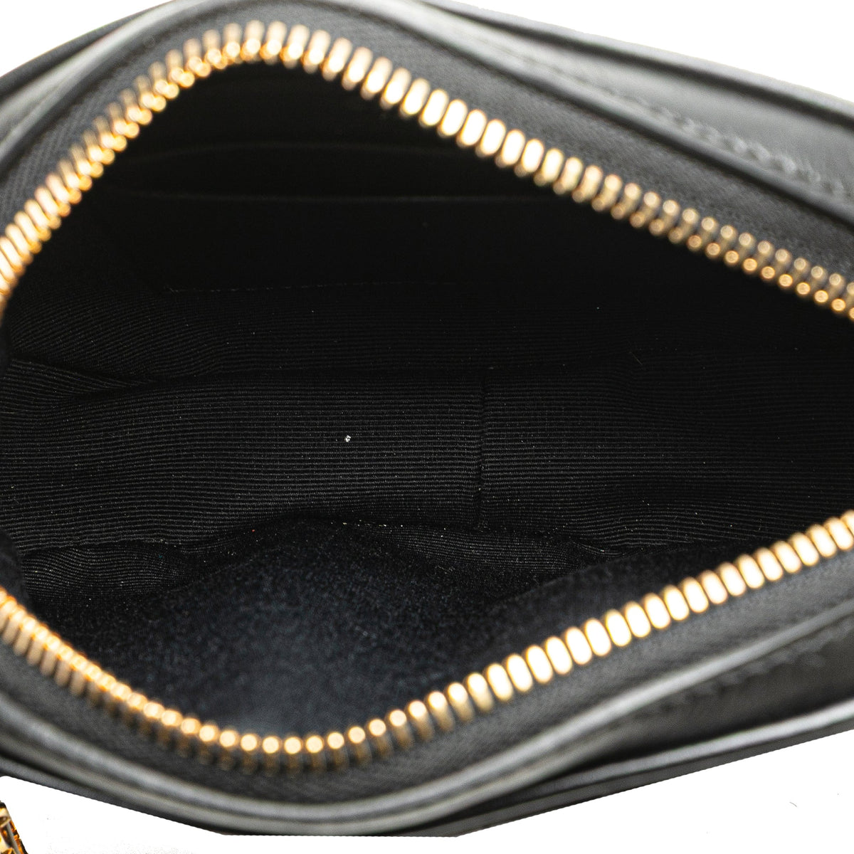 Celine Quilted Calfskin C Charm Crossbody Black