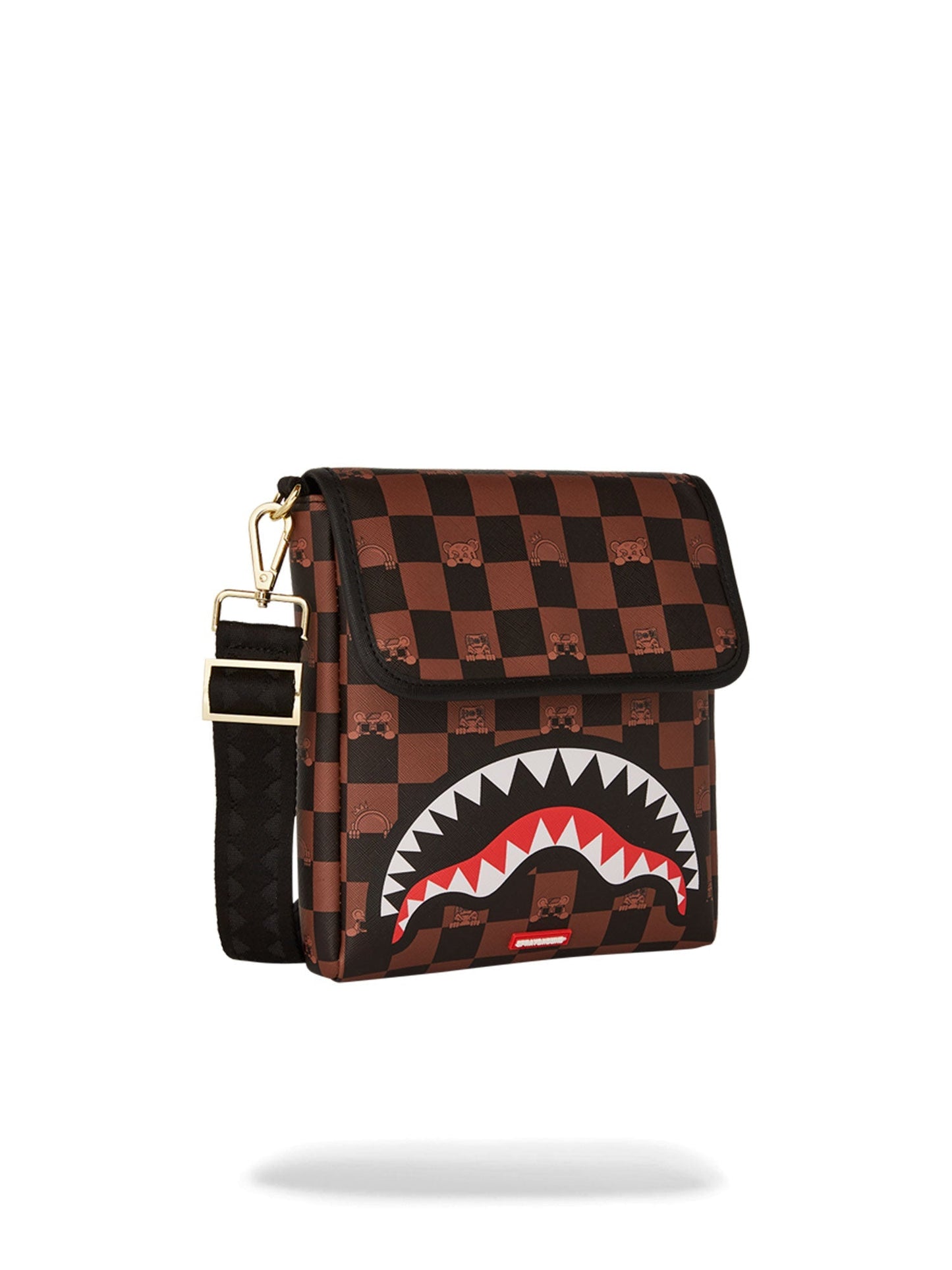 PEEKING CHARACTER CHECK MESSENGER SLING