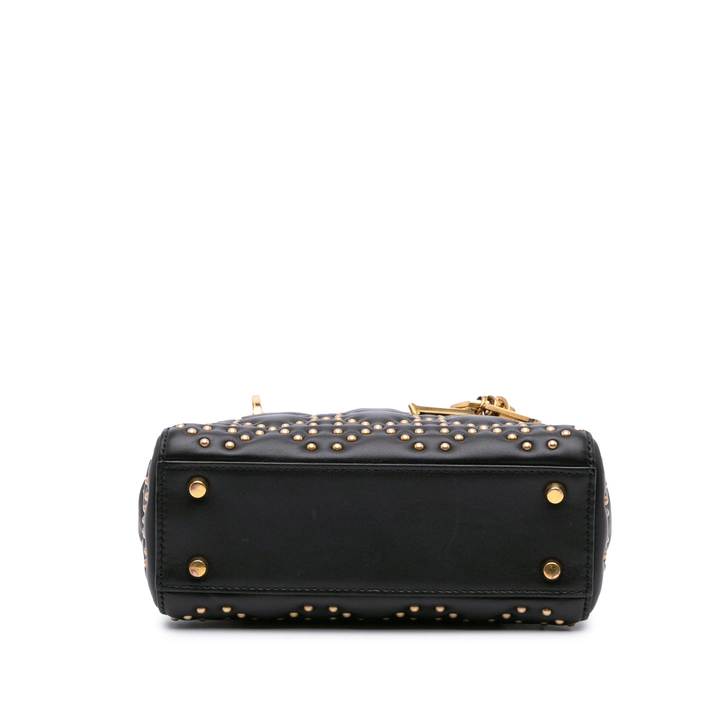 Dior Mini Lambskin Cannage Studded Supple Lady Dior Black