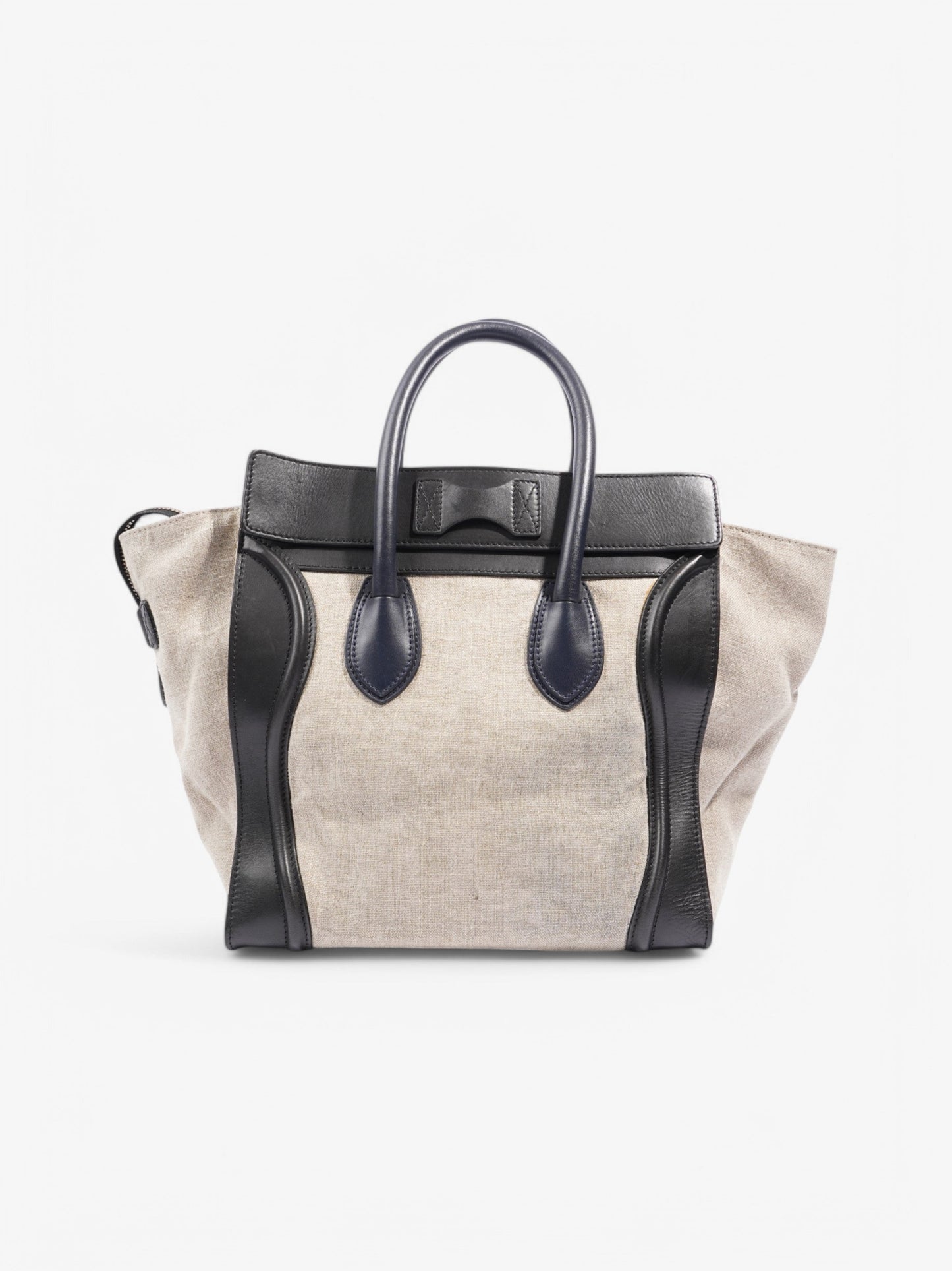 Celine Luggage tote Beige  / Black / Navy Canvas