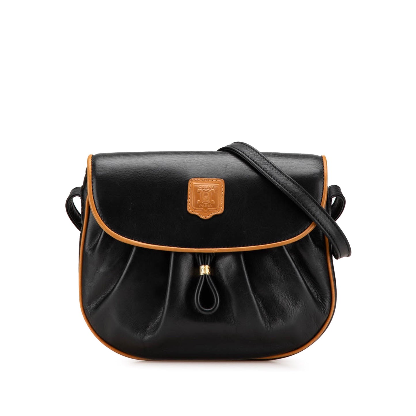 Celine Leather Crossbody Black