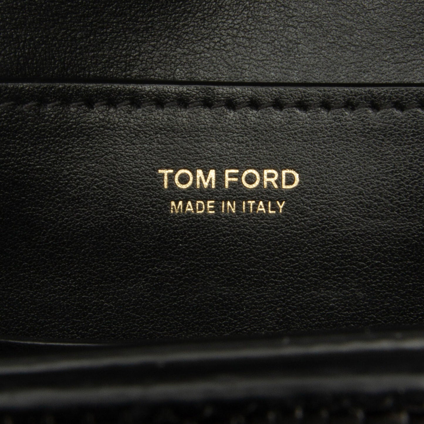 Tom Ford Small T-Clasp Lizard-Embossed Crossbody Bag Black