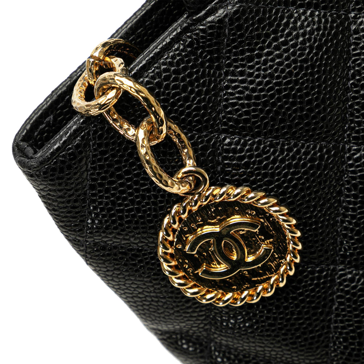 Chanel Caviar Medallion Tote Black