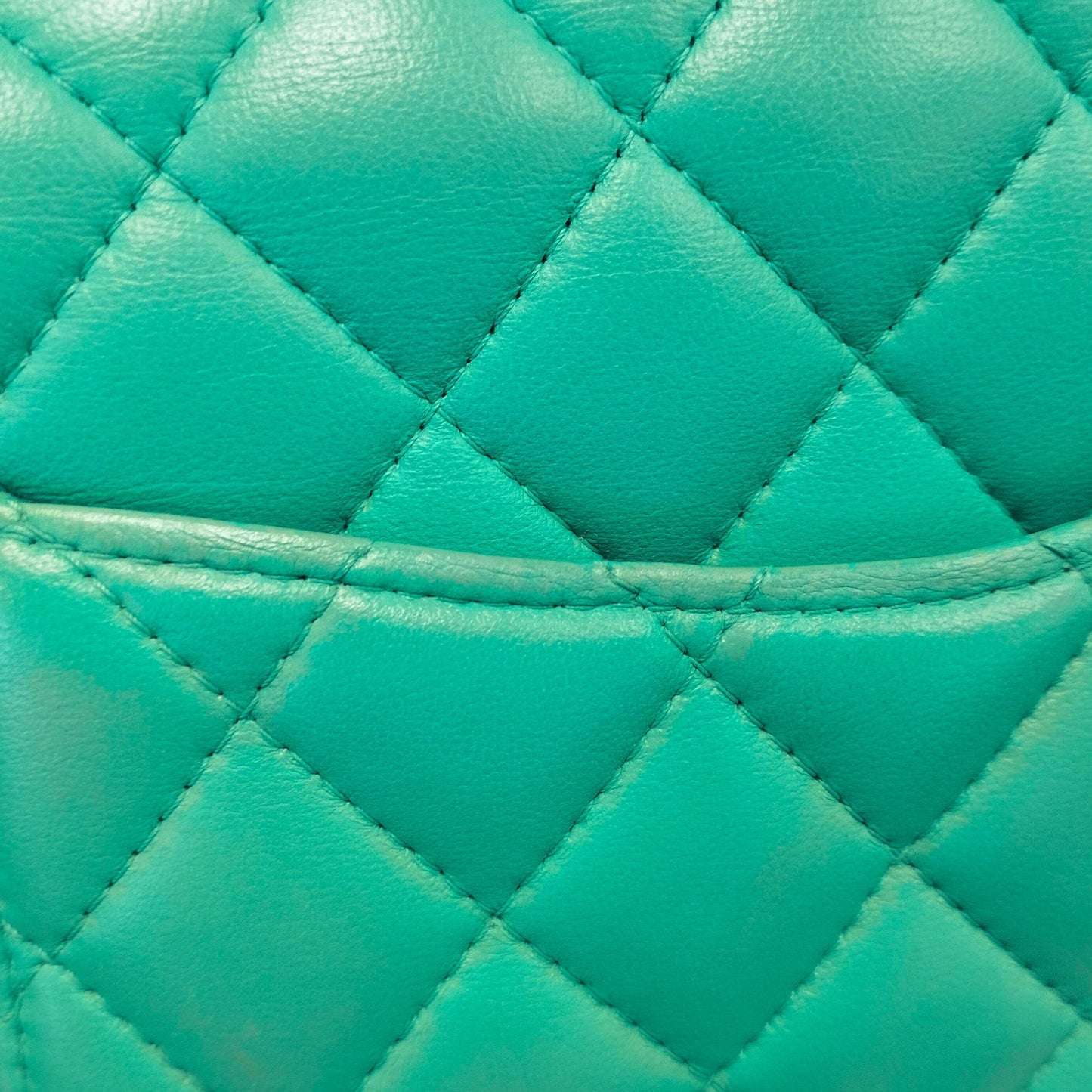 Chanel Mini Square Classic Lambskin Single Flap Green