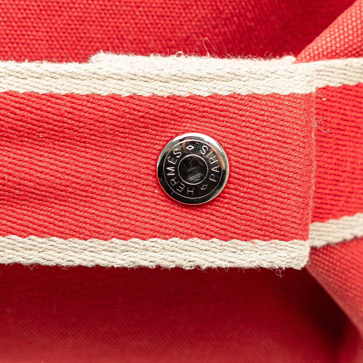 Hermès Small Toile Bride A Brac Red
