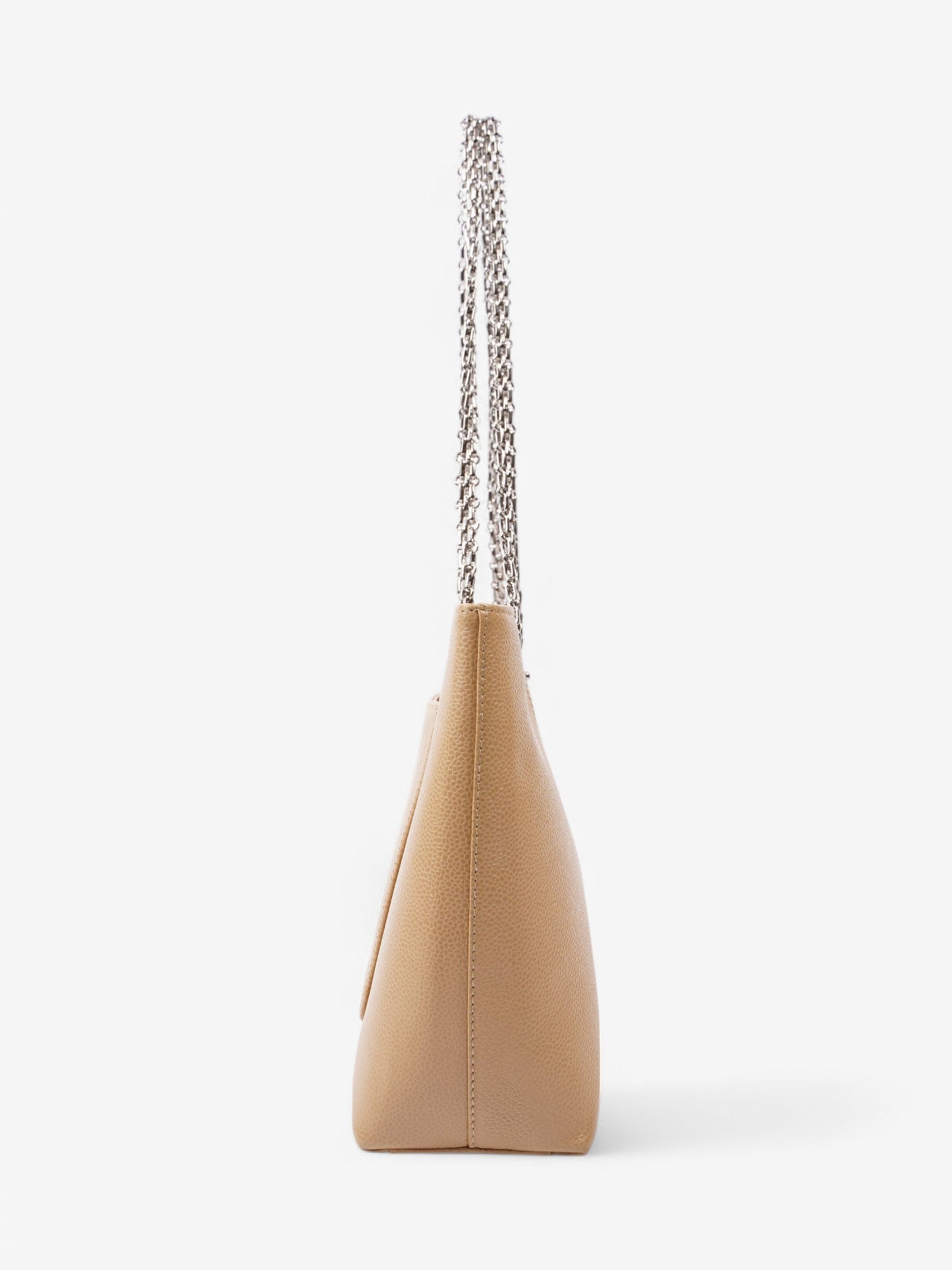 Chanel Caviar Tote Bag Beige Leather