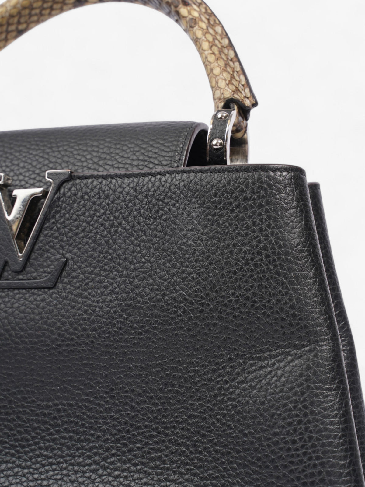 Louis Vuitton Capucines Black / Python Taurillon Leather MM