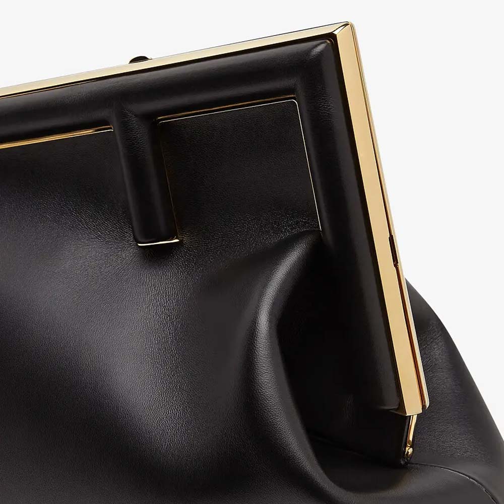 Fendi First Medium Black Leather Bag