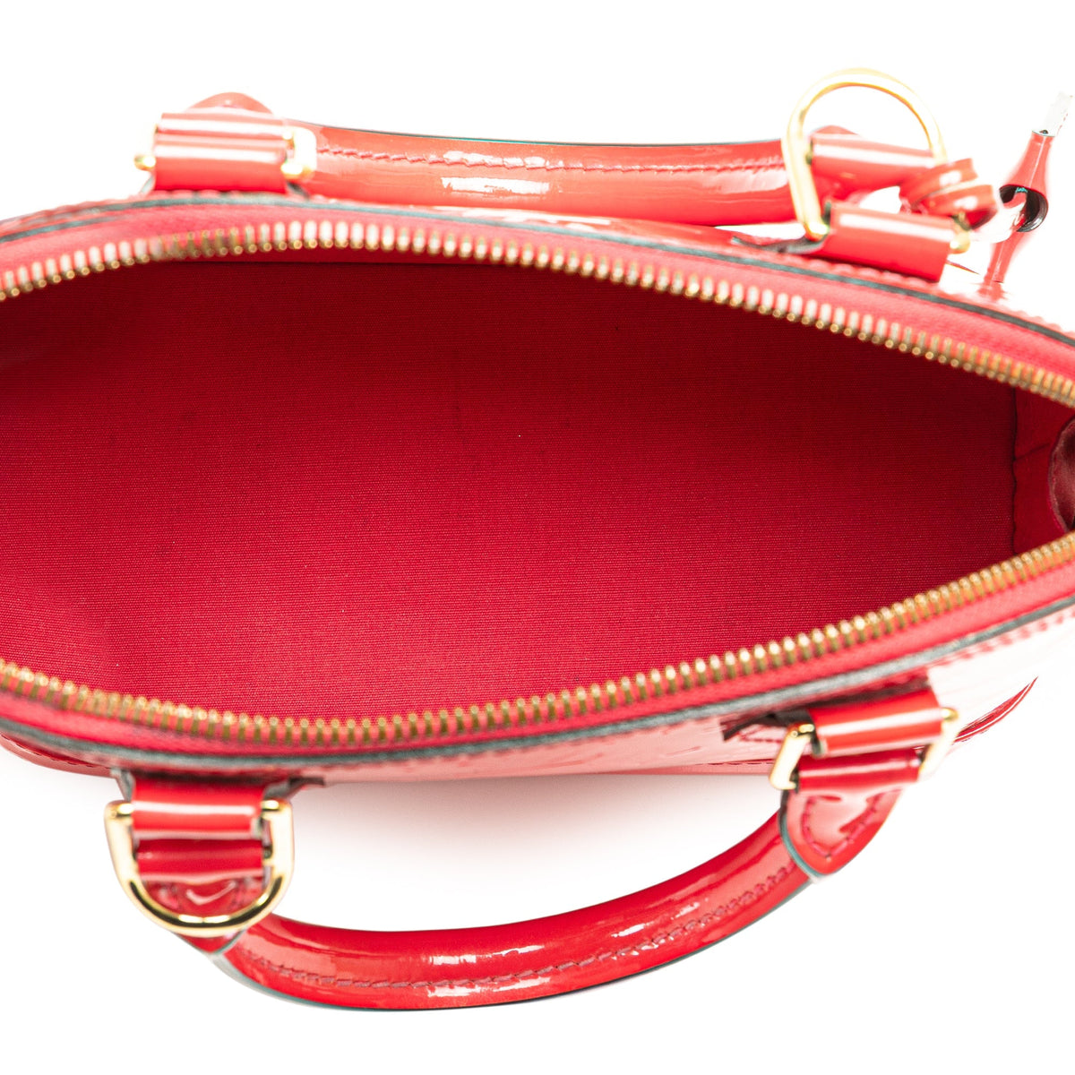 Louis Vuitton Monogram Vernis Alma BB Red