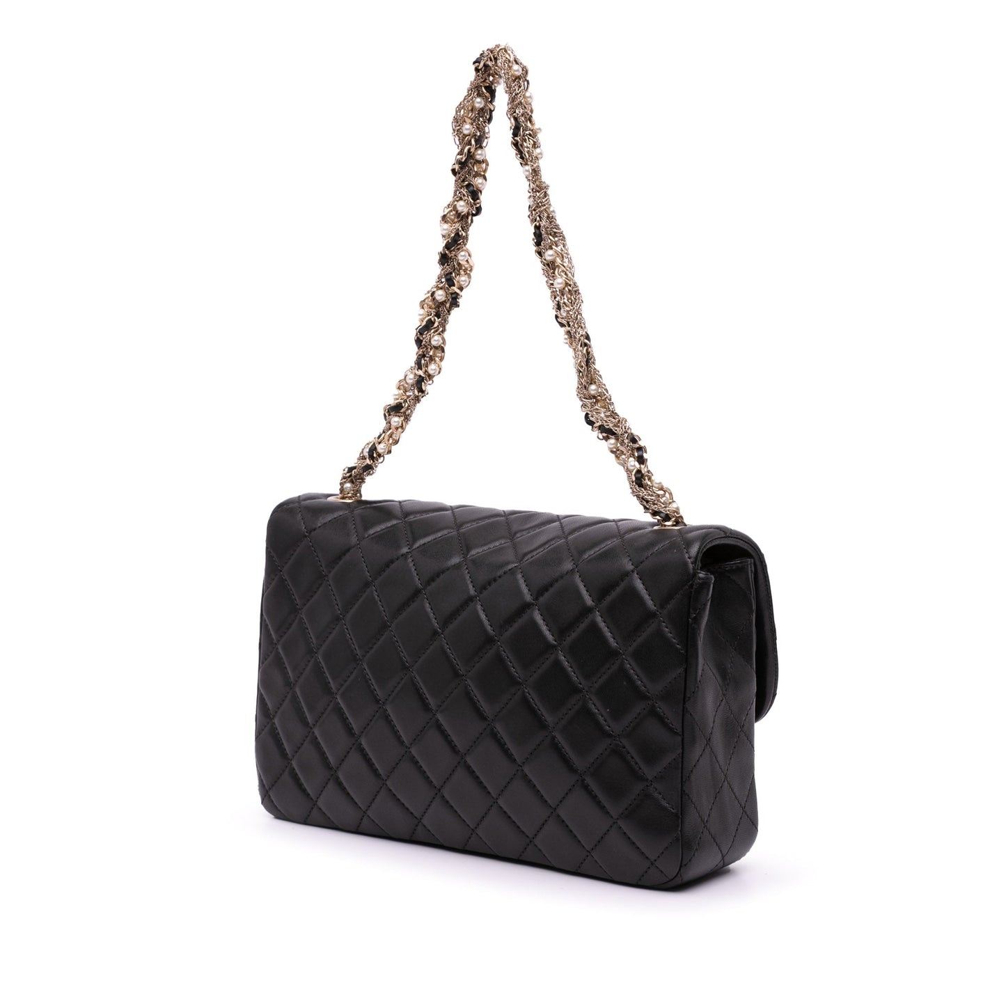 Chanel Medium Quilted Lambskin Westminster Pearl Flap Black