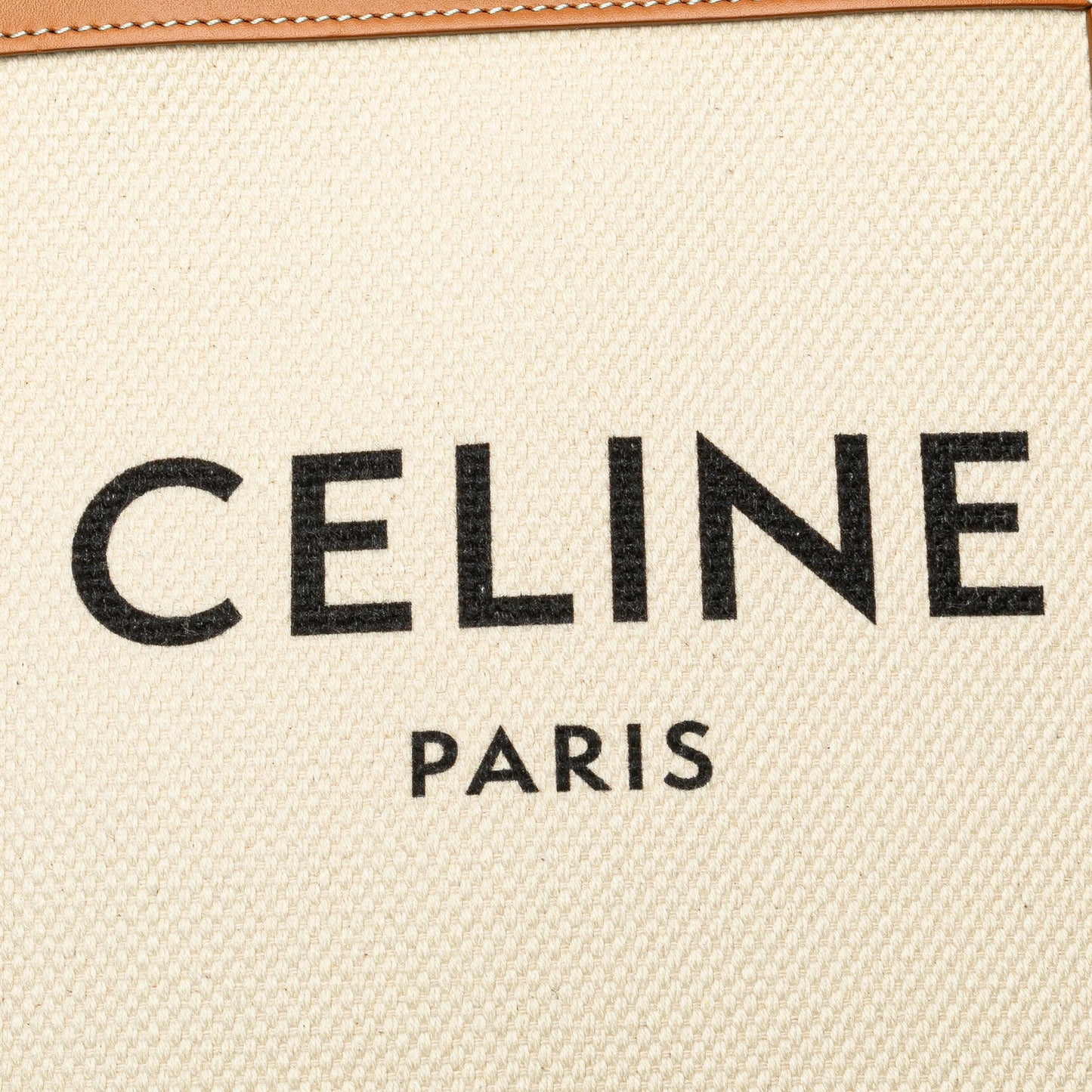 Celine Mini Canvas Vertical Cabas Satchel Brown