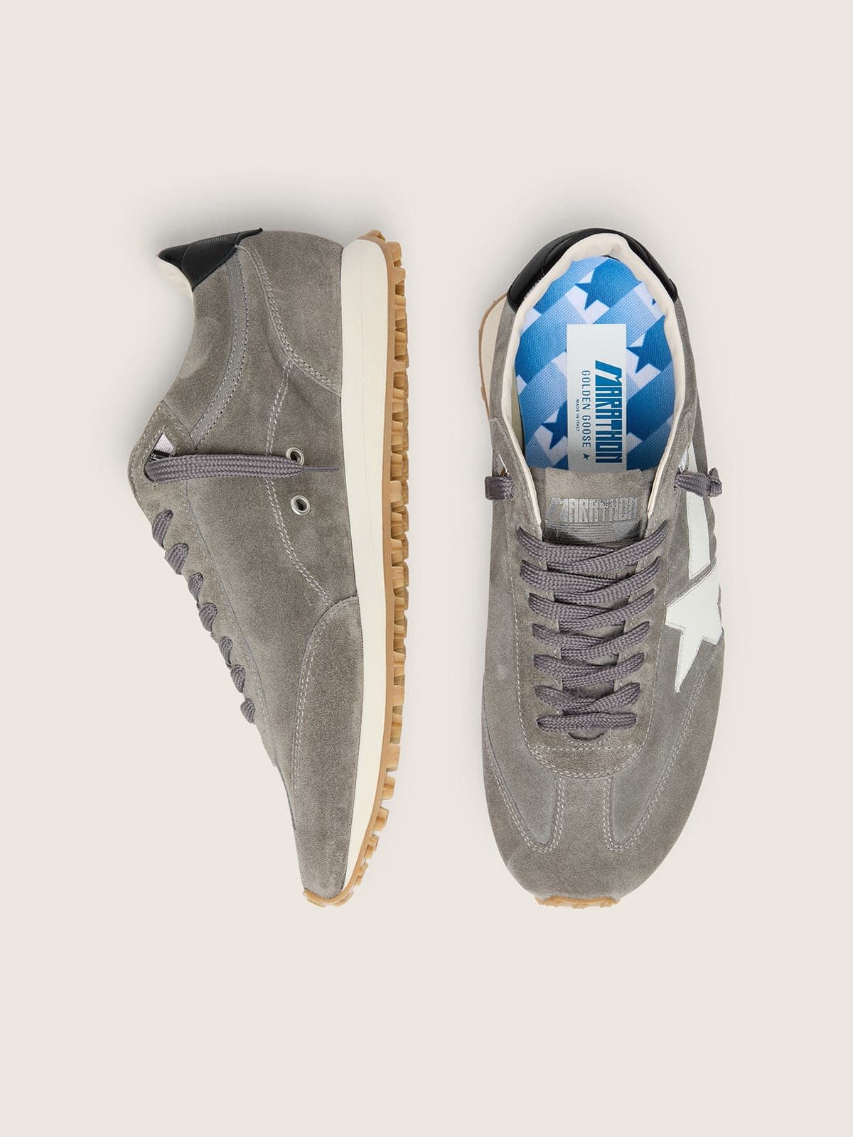 Golden Goose Marathon Sneaker - Gray/White