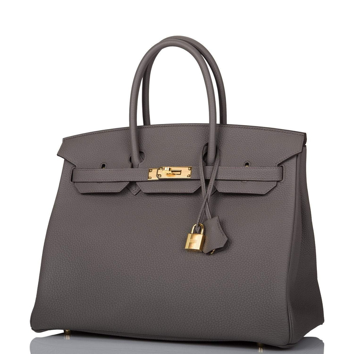 Hermes Birkin 35 Etain Togo Gold Hardware