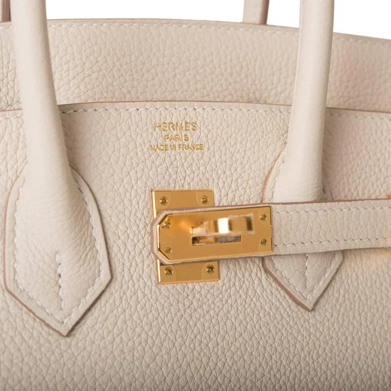 Hermes Birkin 25 Craie Togo Gold Hardware