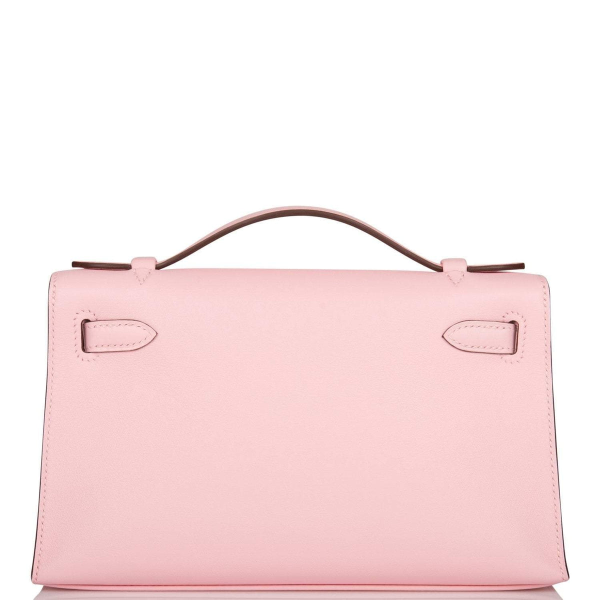 Hermes Rose Sakura Swift Mini Kelly Pochette Palladium Hardware