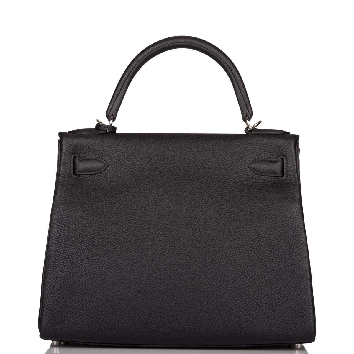 Hermes Black Togo Retourne Kelly 28cm Palladium Hardware