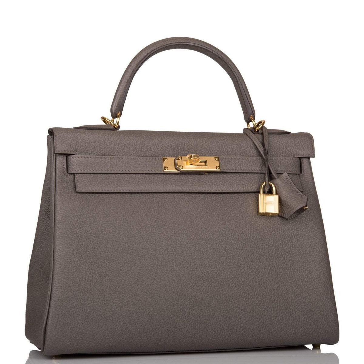Hermes Kelly Retourne 32 Etain Togo Gold Hardware