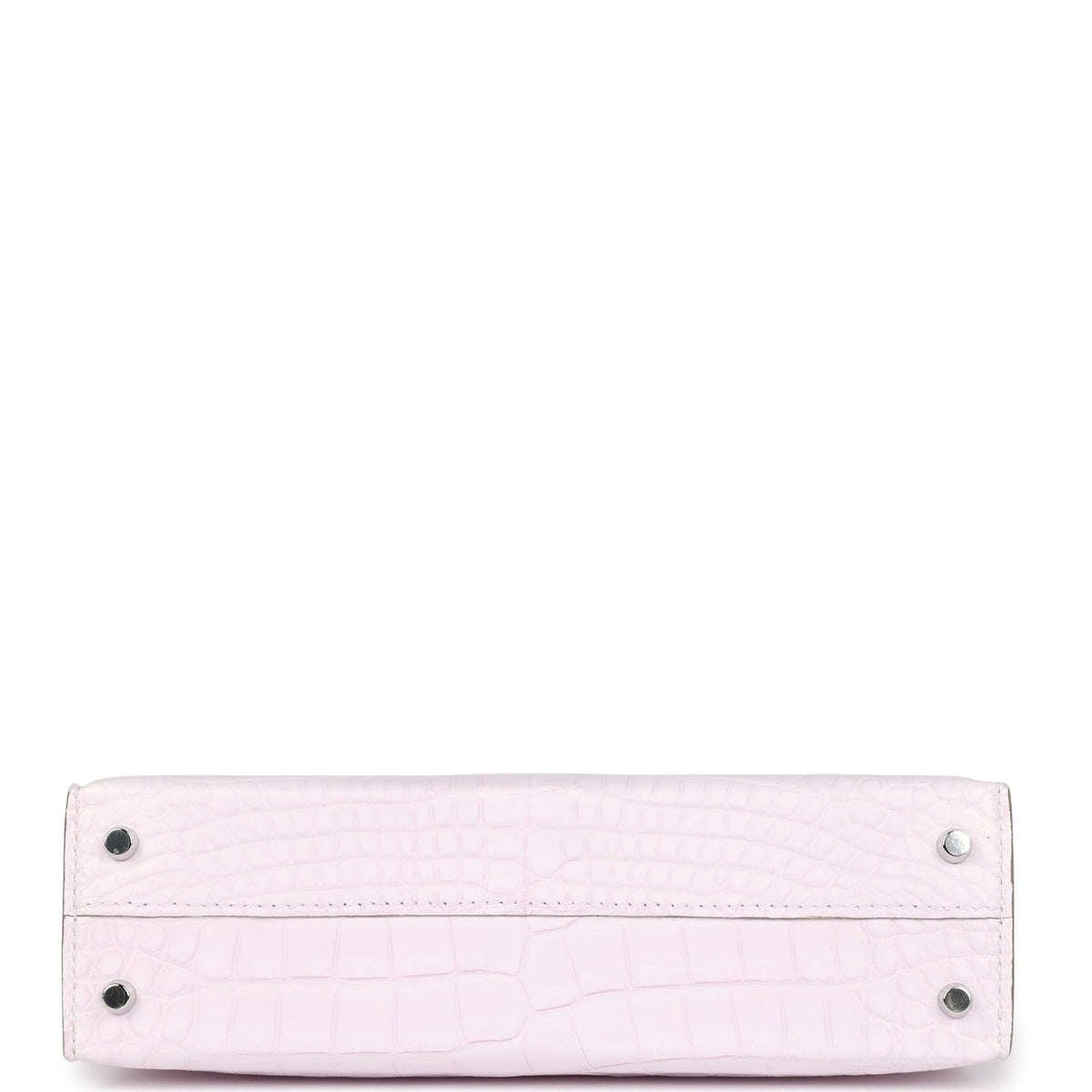 Hermes Kelly Sellier 20 Mauve Pale Boreal Satin Alligator Palladium Hardware