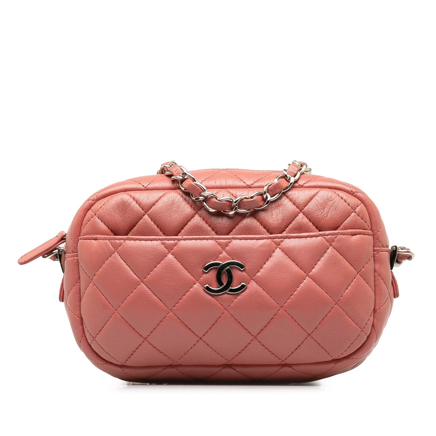 Chanel Mini Lambskin Camera Case Pink
