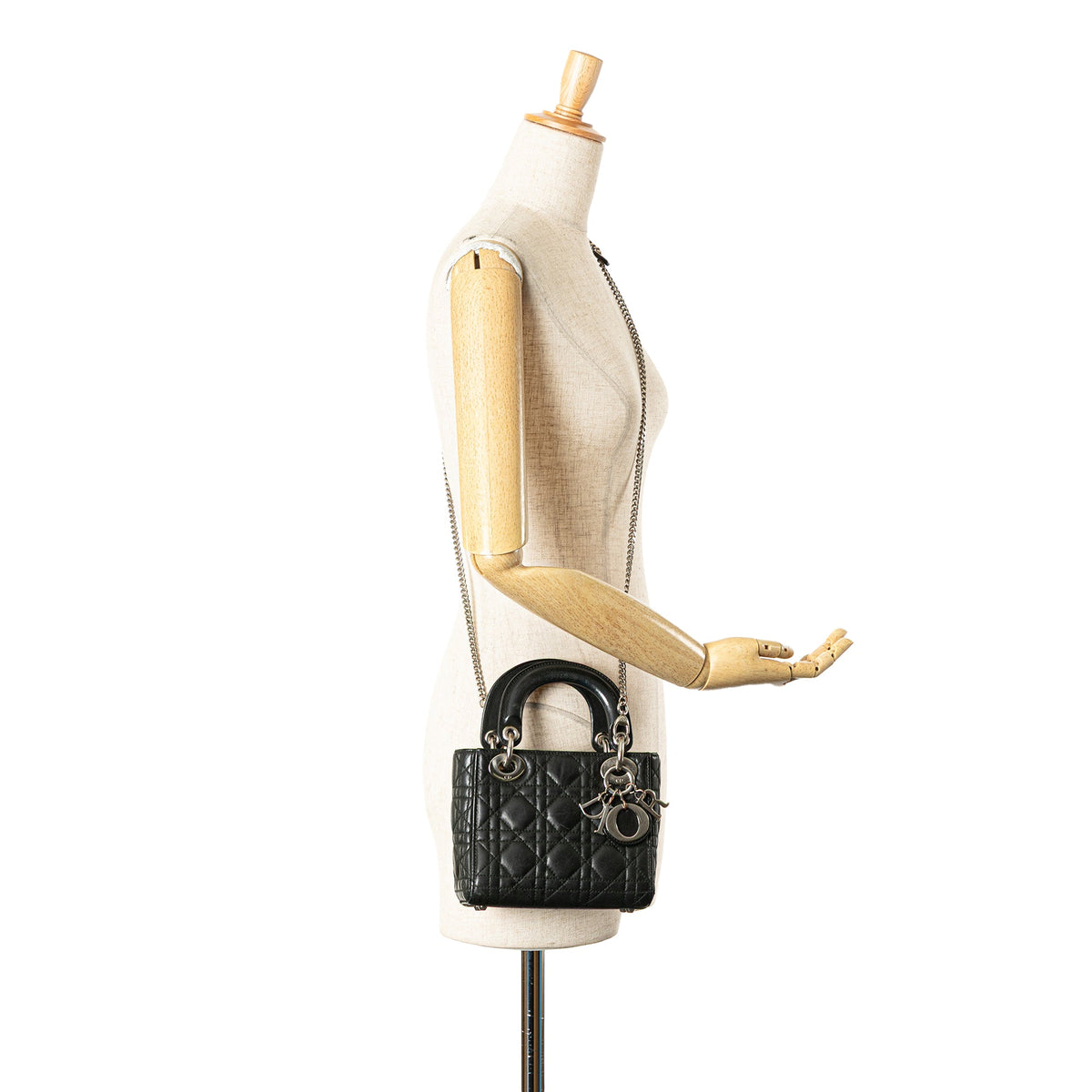 Dior Mini Lambskin Cannage Lady Dior Black