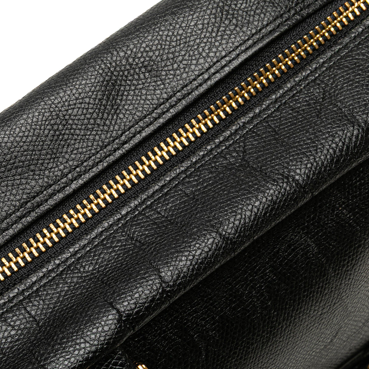 Versace Leather Sunburst Handbag Black