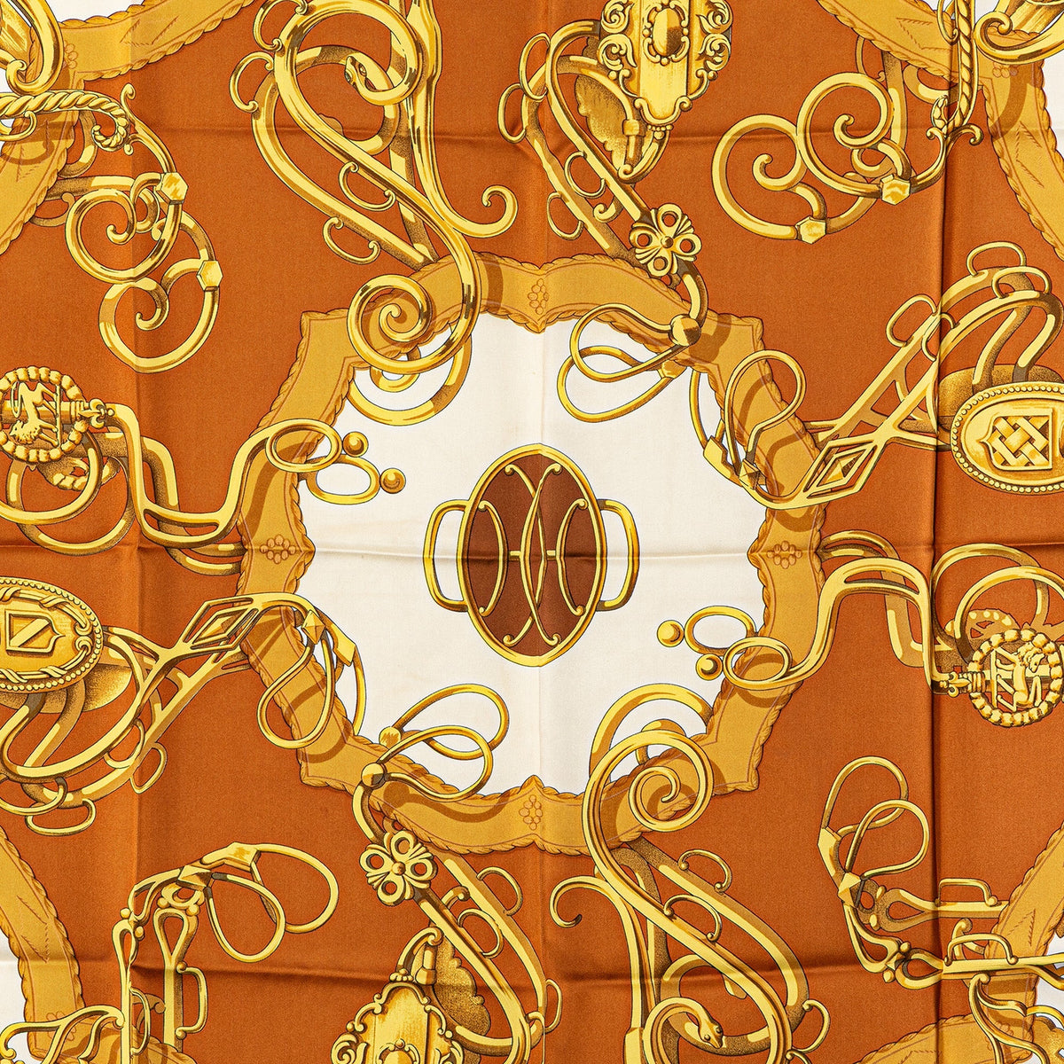 Sattars Lift Profile Silk Scarf White