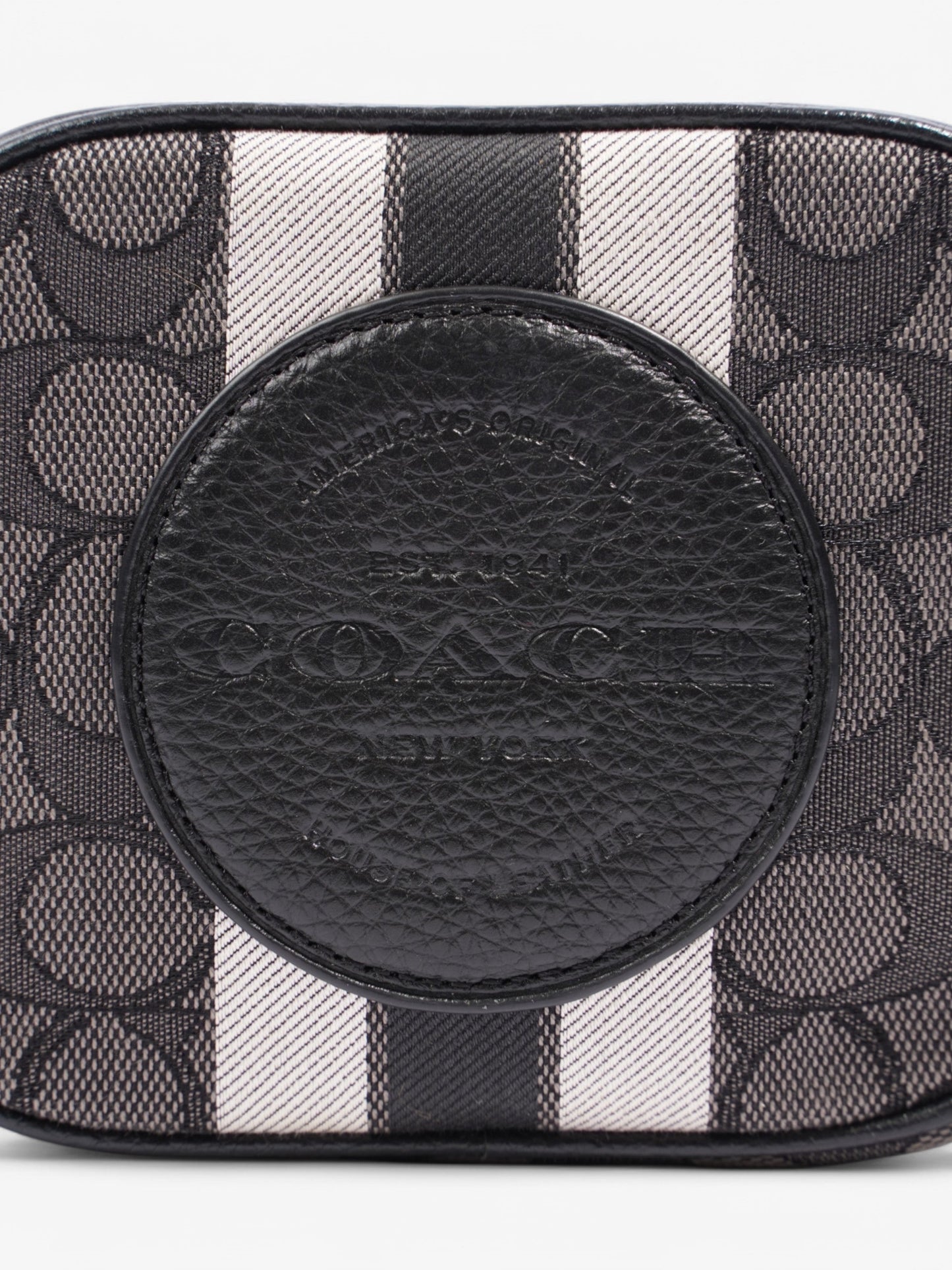 Coach Dempsey Camera Bag  Black / White Canvas