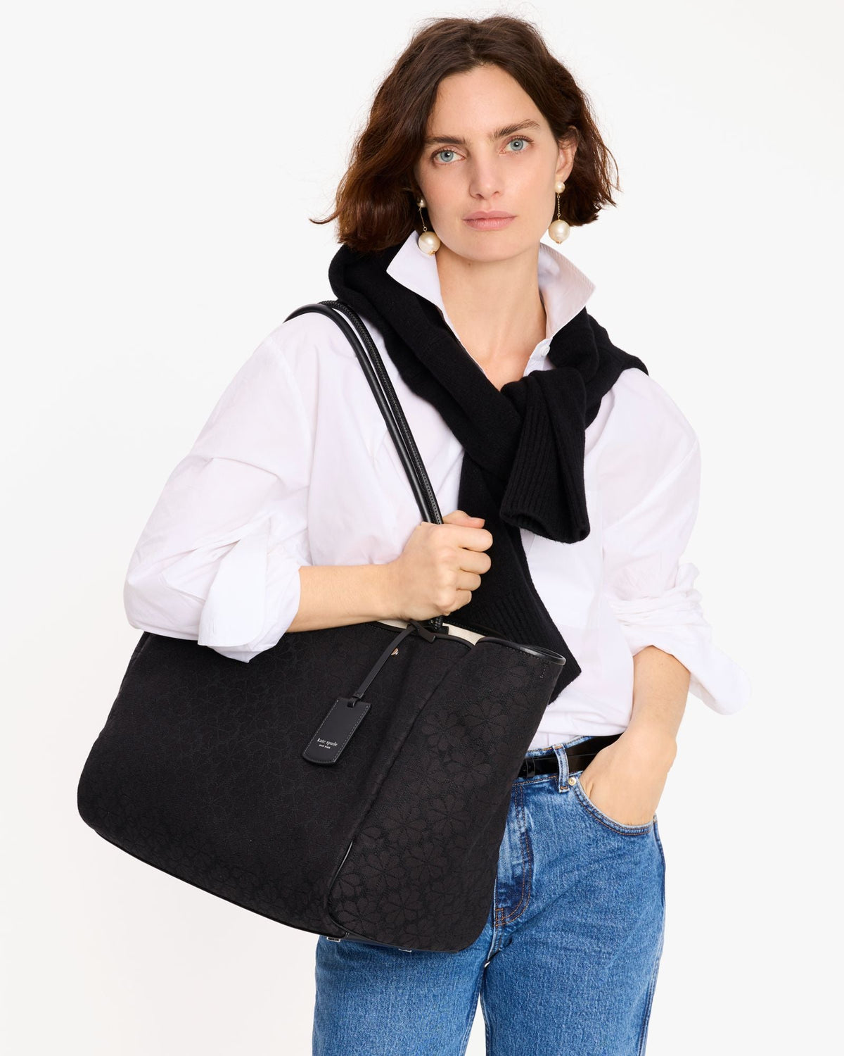 Kate Spade Spade Flower Jacquard Tote - Black Multi