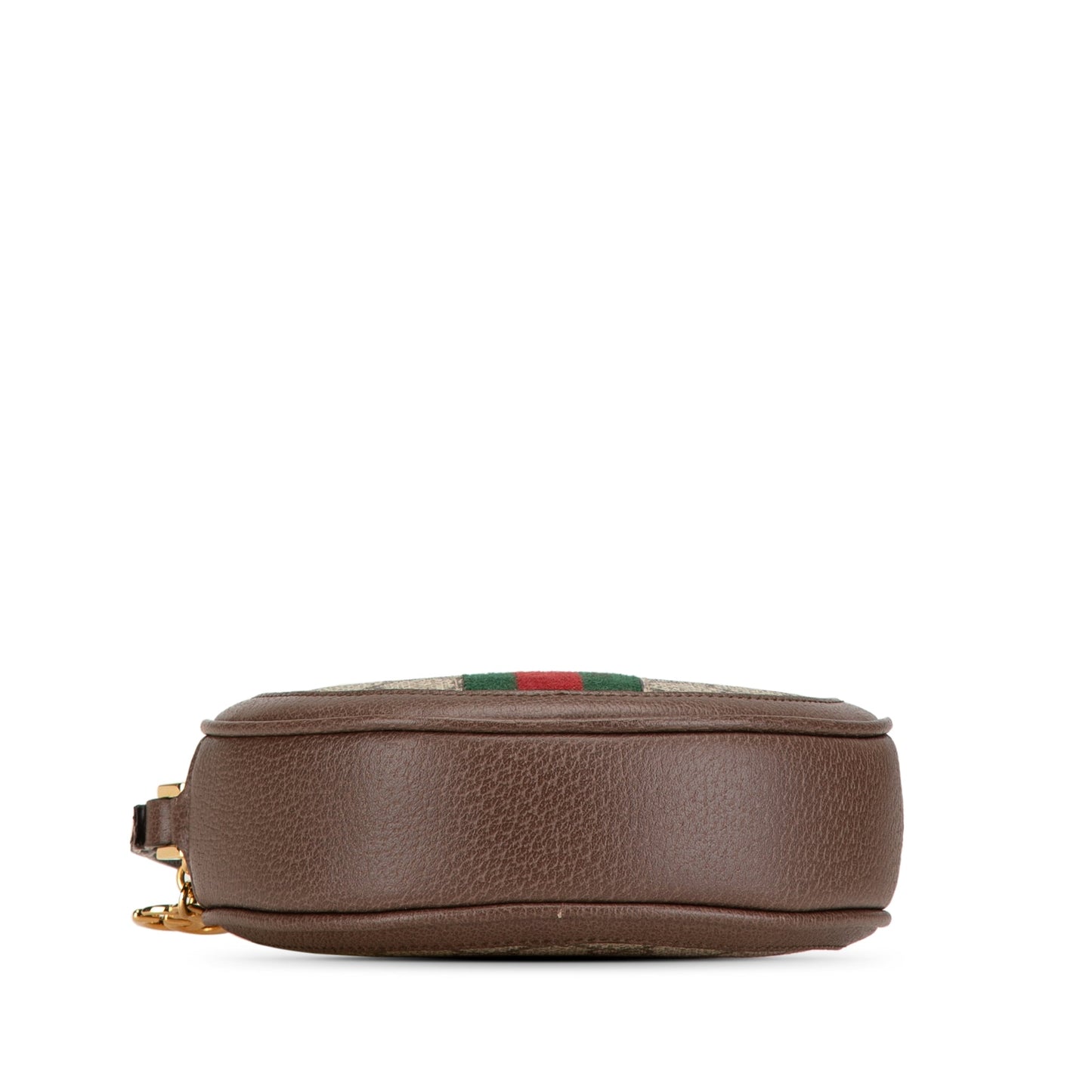 Gucci GG Supreme Ophidia Round Clutch Brown