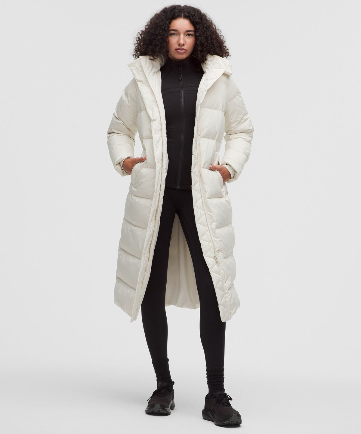 Lululemon Wunder Puff Long Jacket - Light Ivory