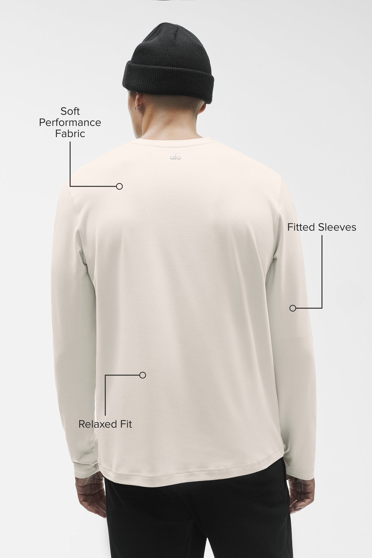 Alo Yoga Conquer Reform Crewneck - Bone
