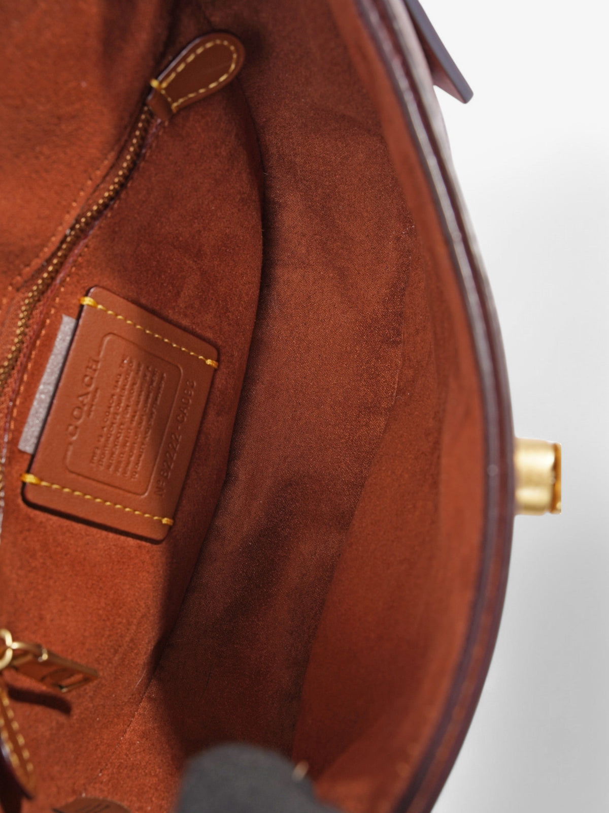 Coach Coach Willow Saddle Handbag Brown / Red Coated Canvas