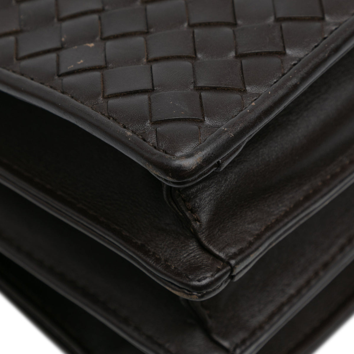 Bottega Veneta Intrecciato Business Bag Brown